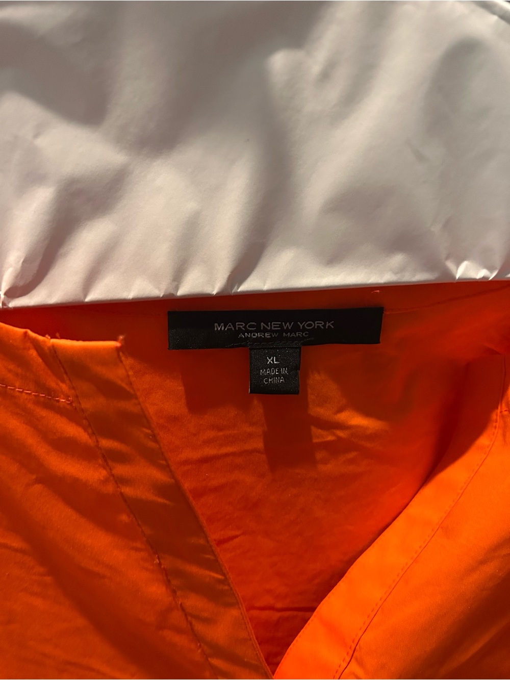 Marc New York Vivid Orange Lightweight Shirt Jacket